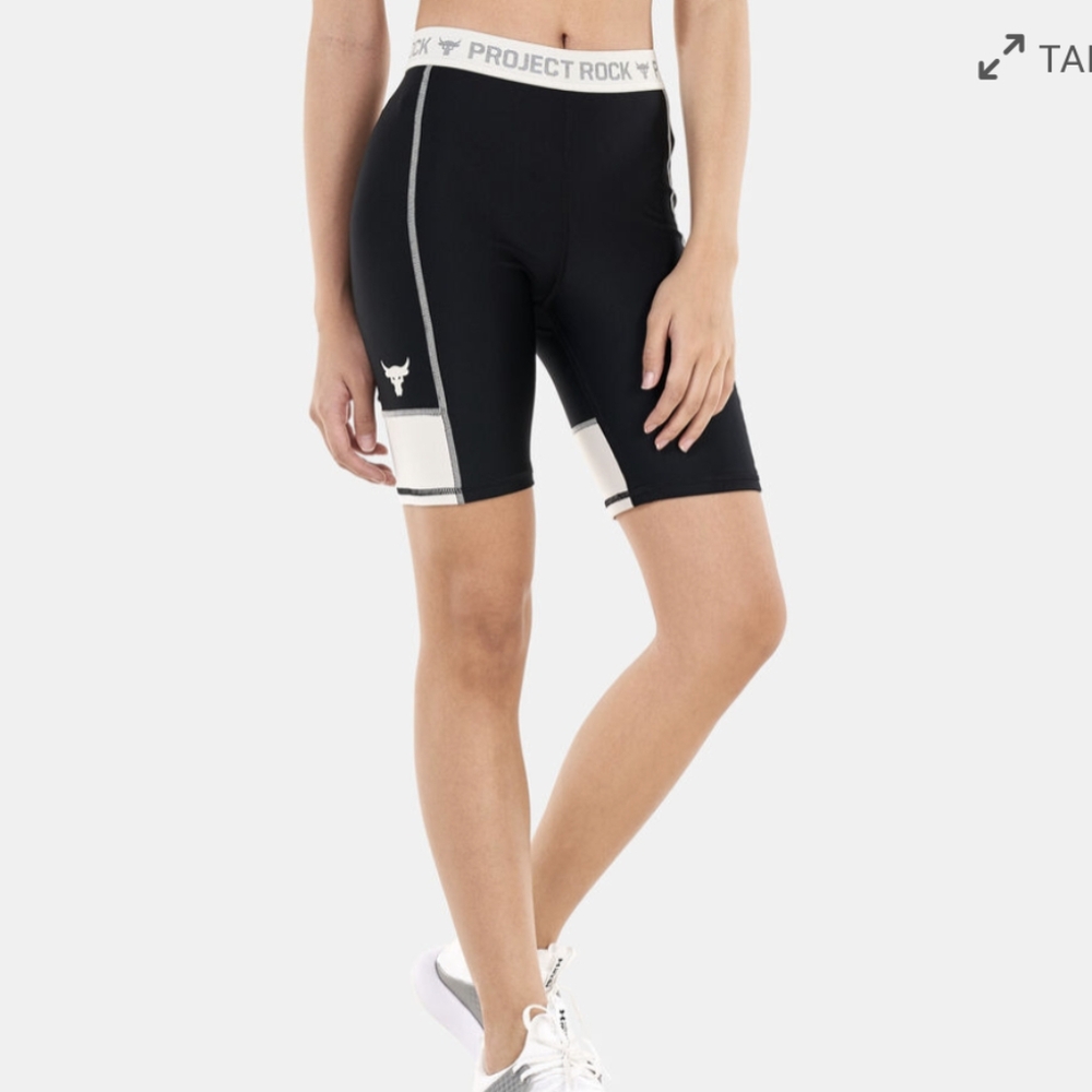 Project Rock Under Armour High Rise HeatGear Compression Bike Shorts